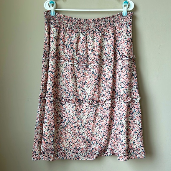 Allegra K Dresses & Skirts - ALLEGRA K NWT floral elastic waist ruffle tiered midi skirt size 1x
